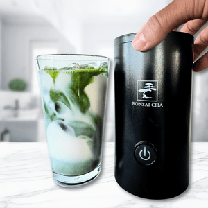 bonsai cha chasen matcha maker is great for making matcha lattes